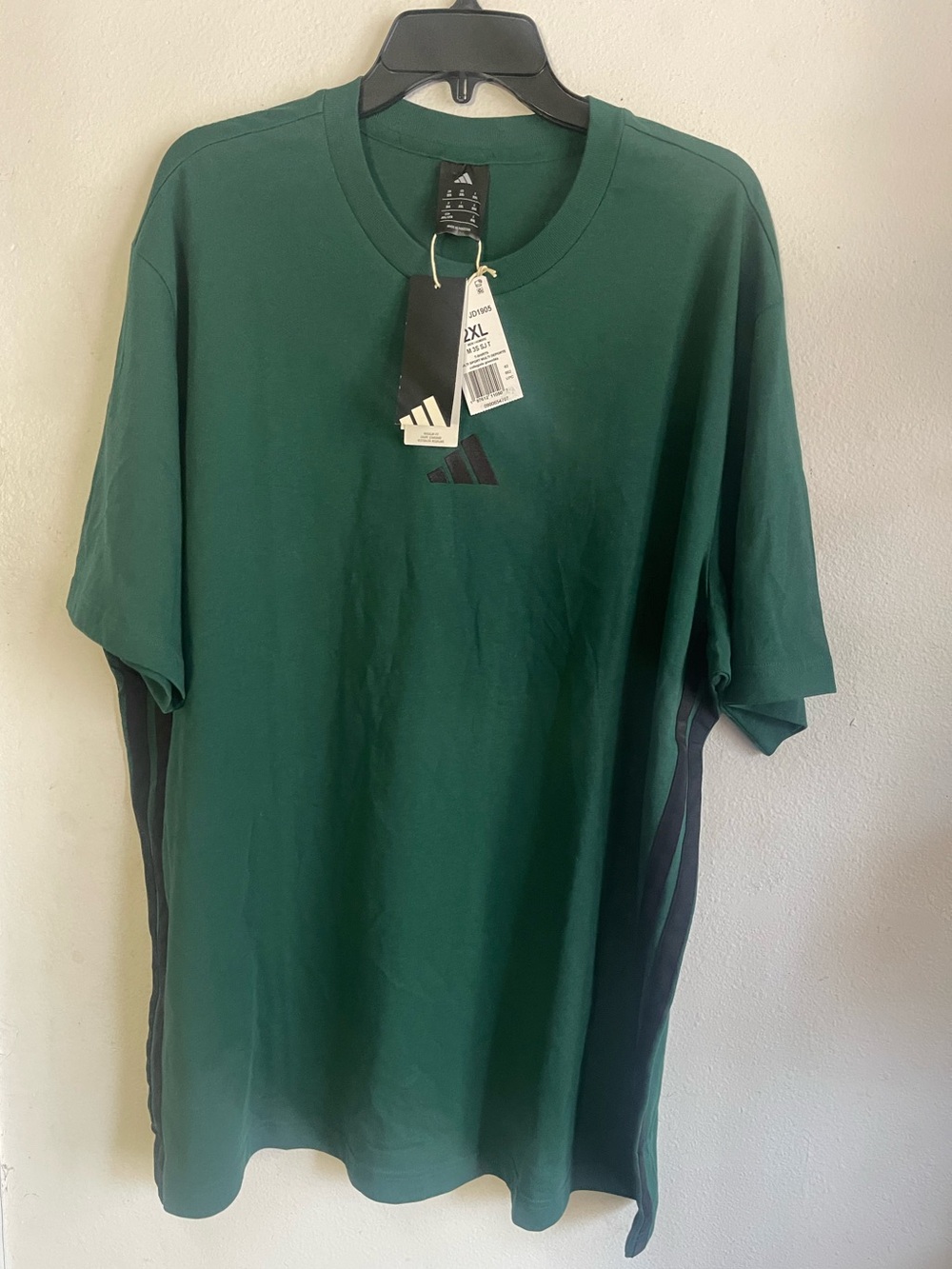 adidas Short-Sleeve Crew Tee in Forest Green